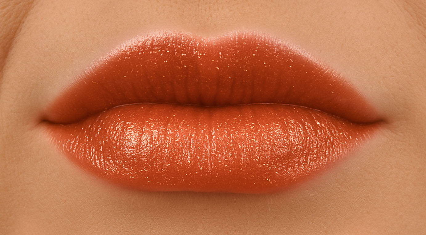 Lippen met Lipgloss Golden Hour