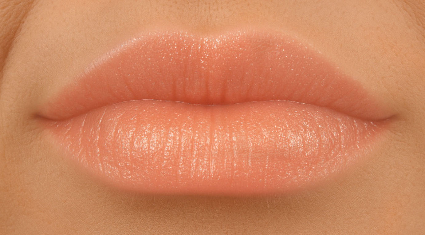 Lippen Met Lipgloss Golden Peach