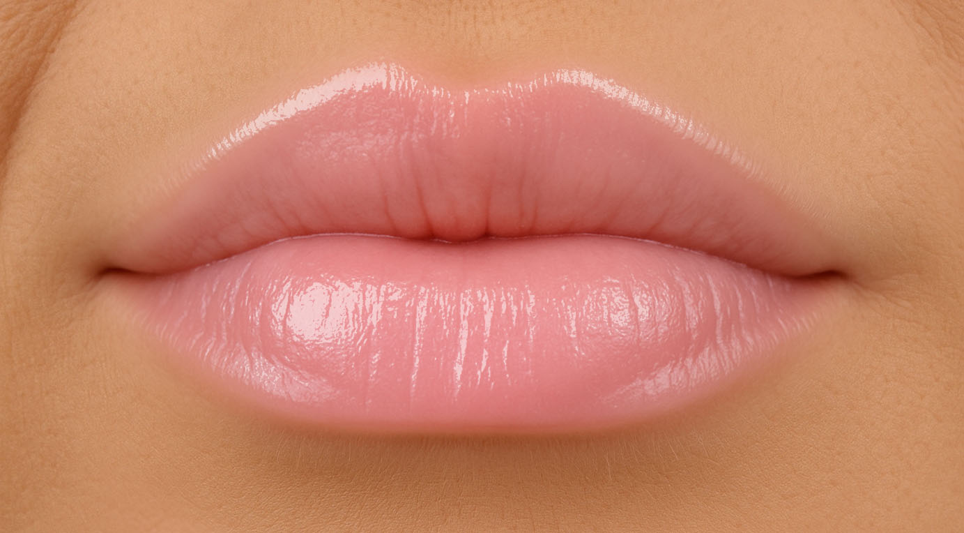 Lippen met Lipgloss Pink Baby