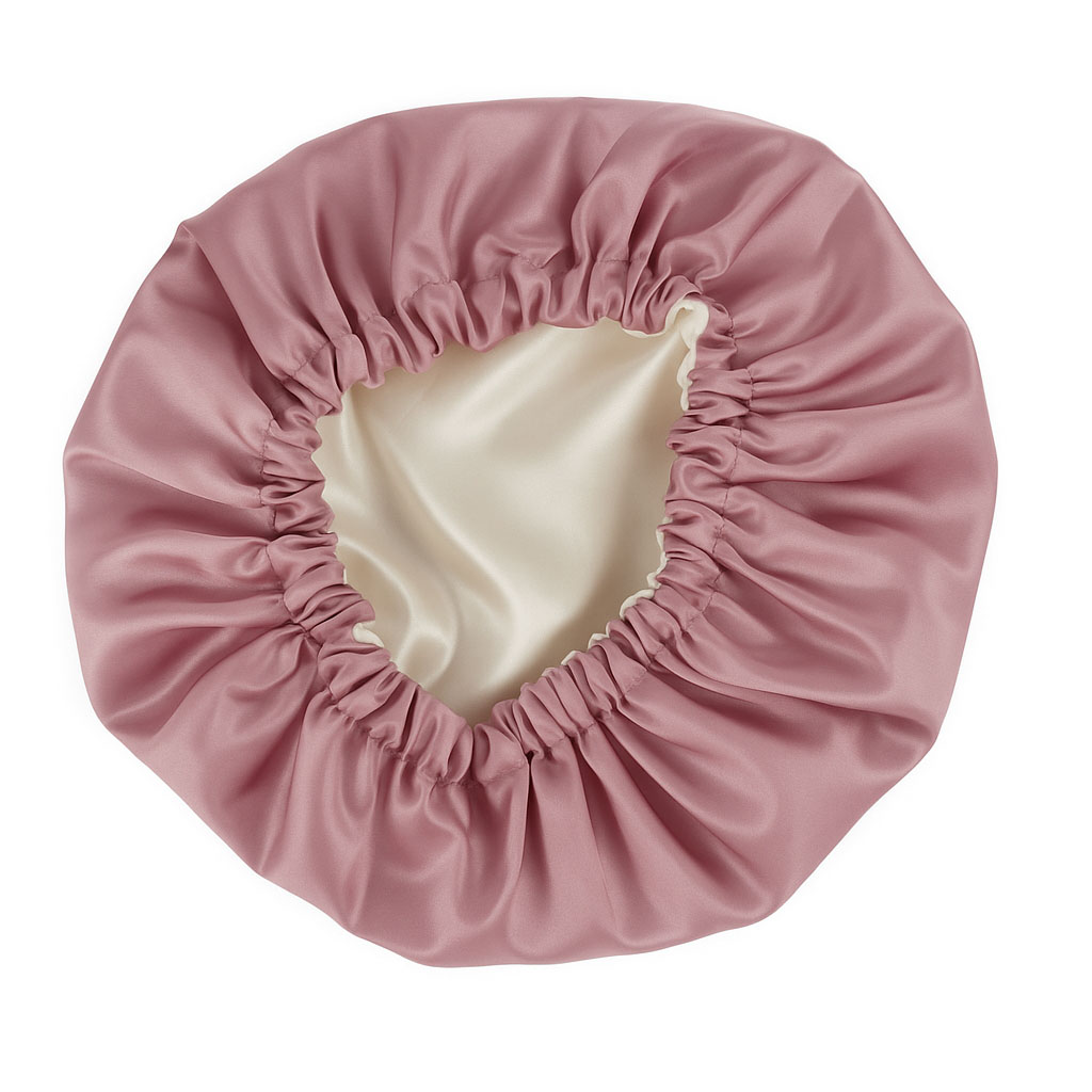 Satijnen Slaapmuts Roze Binnenkant