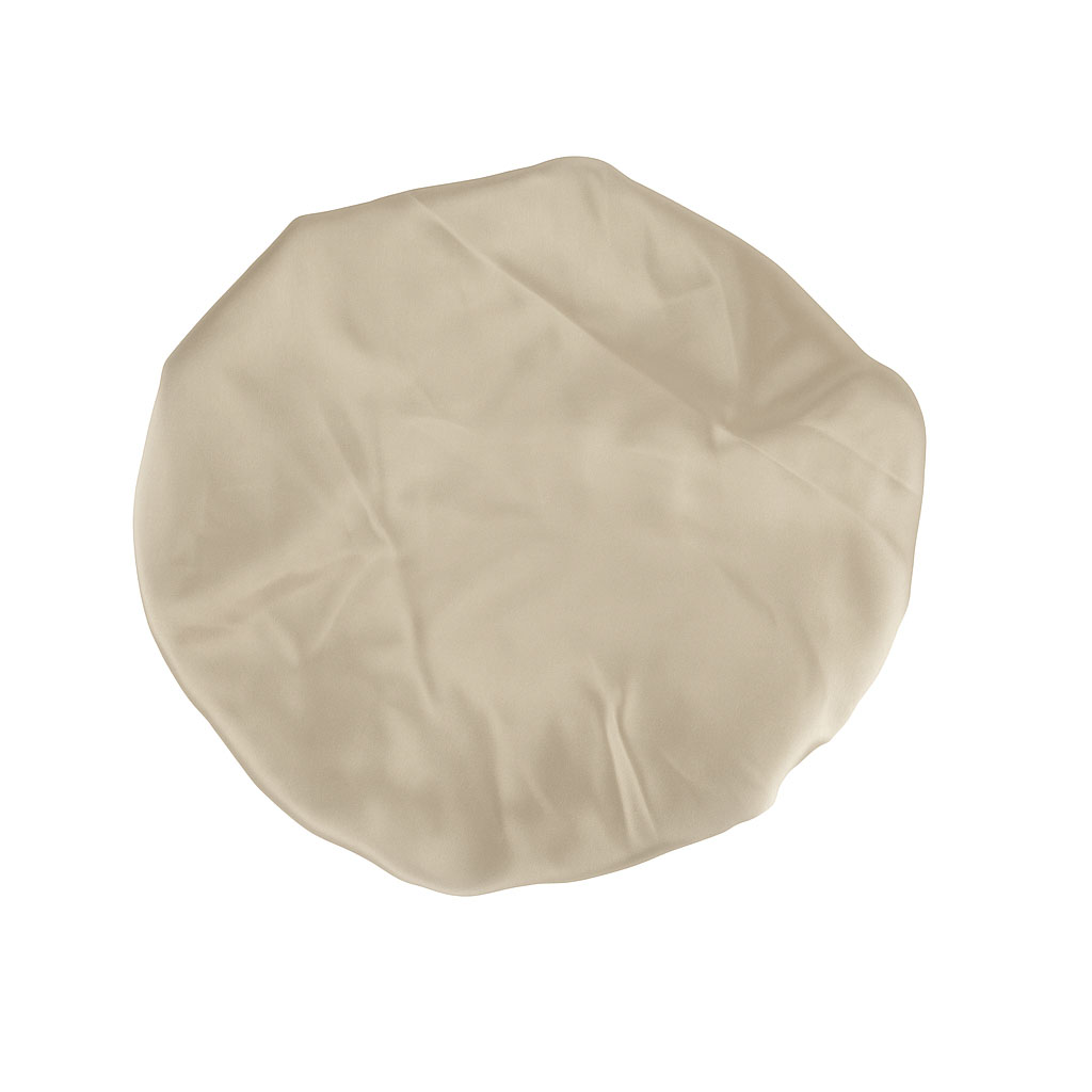 Satijnen Slaapmuts Zwart Buitenkant