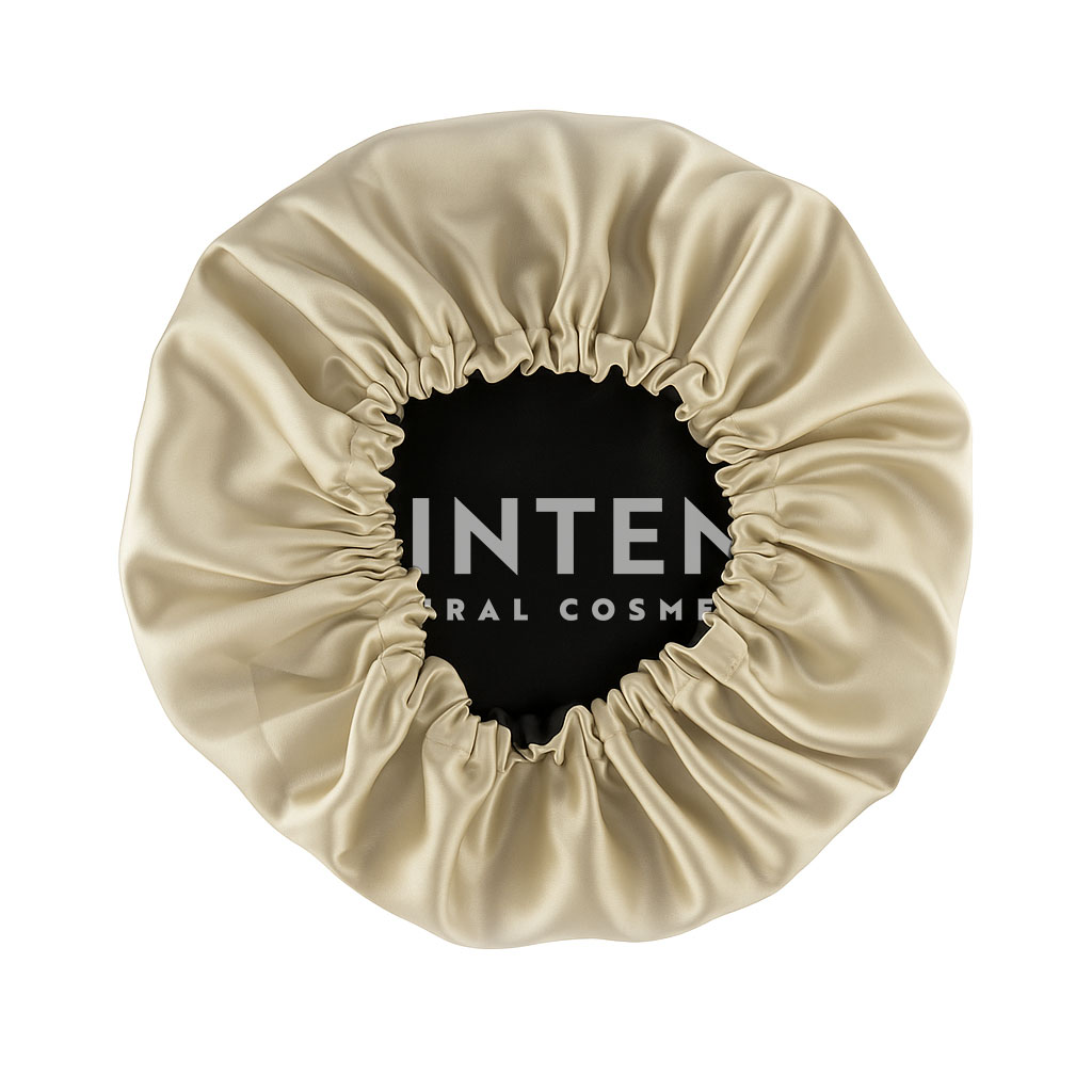 Satijnen Slaapmuts Zwart Binnenkant