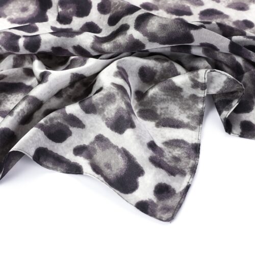 Alternative view of Leopard Scarf Grey
