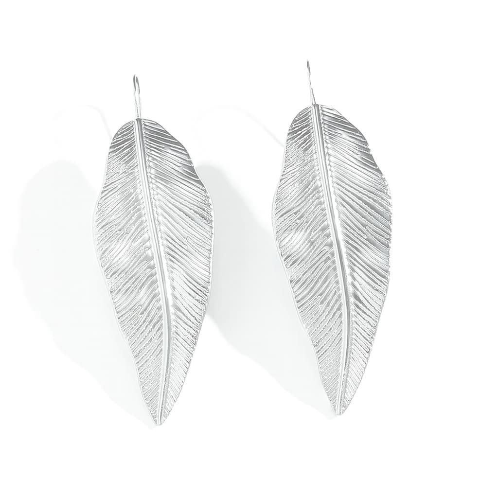 FeatherEarrings-Zilver