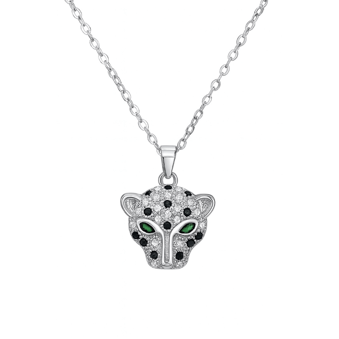 Leopard Necklace Zilver